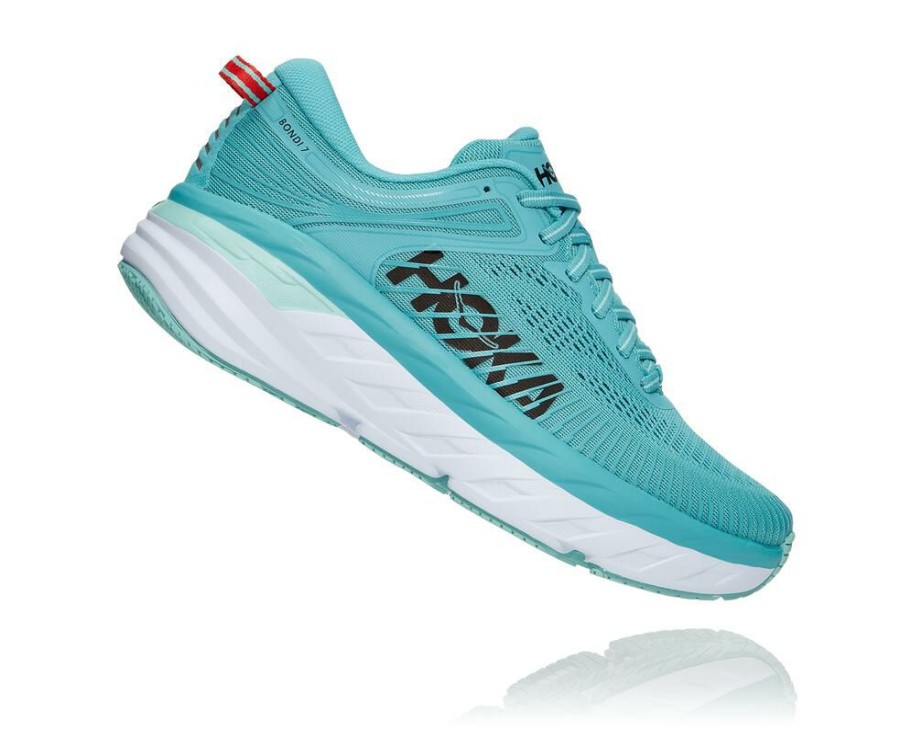 Running Shoes * | Limited Edition Hoka One One Bondi 7 For Women Aquarelle / Eggshell Blue