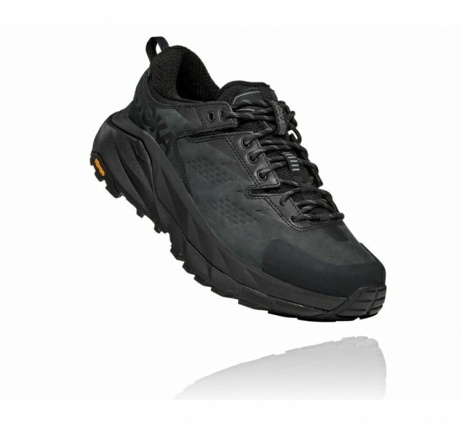 Running Shoes * | Hoka Online Men'S Kaha Low Gore-Tex Black / Charcoal Gray