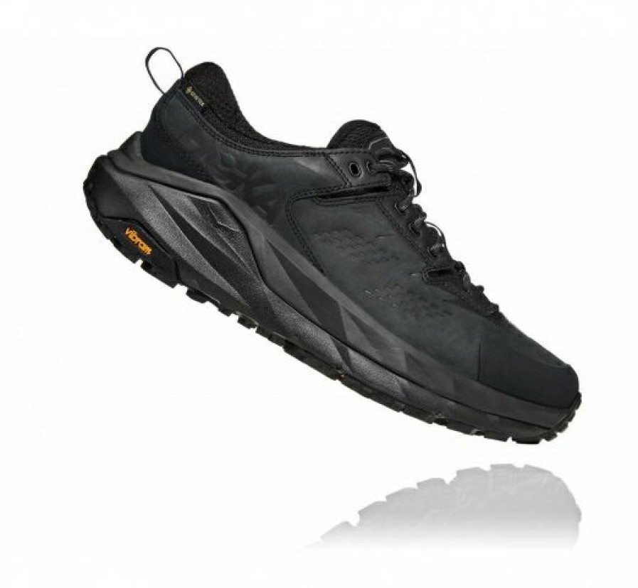 Running Shoes * | Hoka Online Men'S Kaha Low Gore-Tex Black / Charcoal Gray