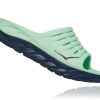 Recovery Shoes * | Hoka Sale Men'S Ora Recovery Slide 2 Green Ash / Outer Space