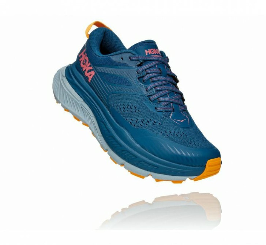 Running Shoes * | Hoka Online Women'S Stinson Atr 6 Moroccan Blue / Saffron