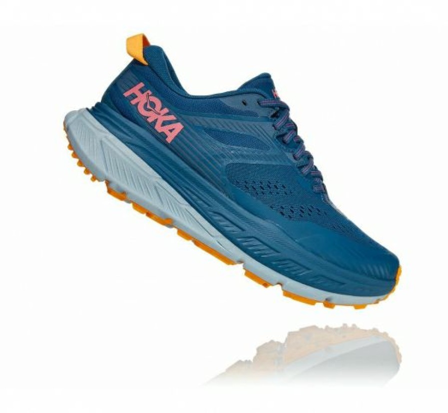 Running Shoes * | Hoka Online Women'S Stinson Atr 6 Moroccan Blue / Saffron