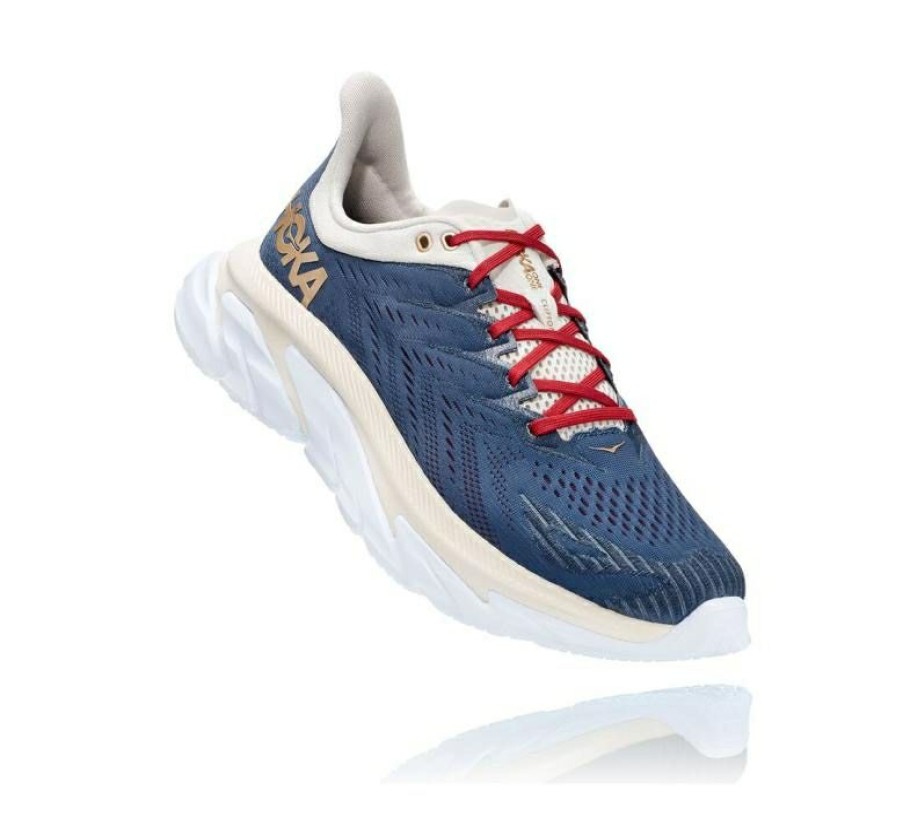 Running Shoes * | Hoka Online Women'S Clifton Edge Vintage Indigo / Tofu