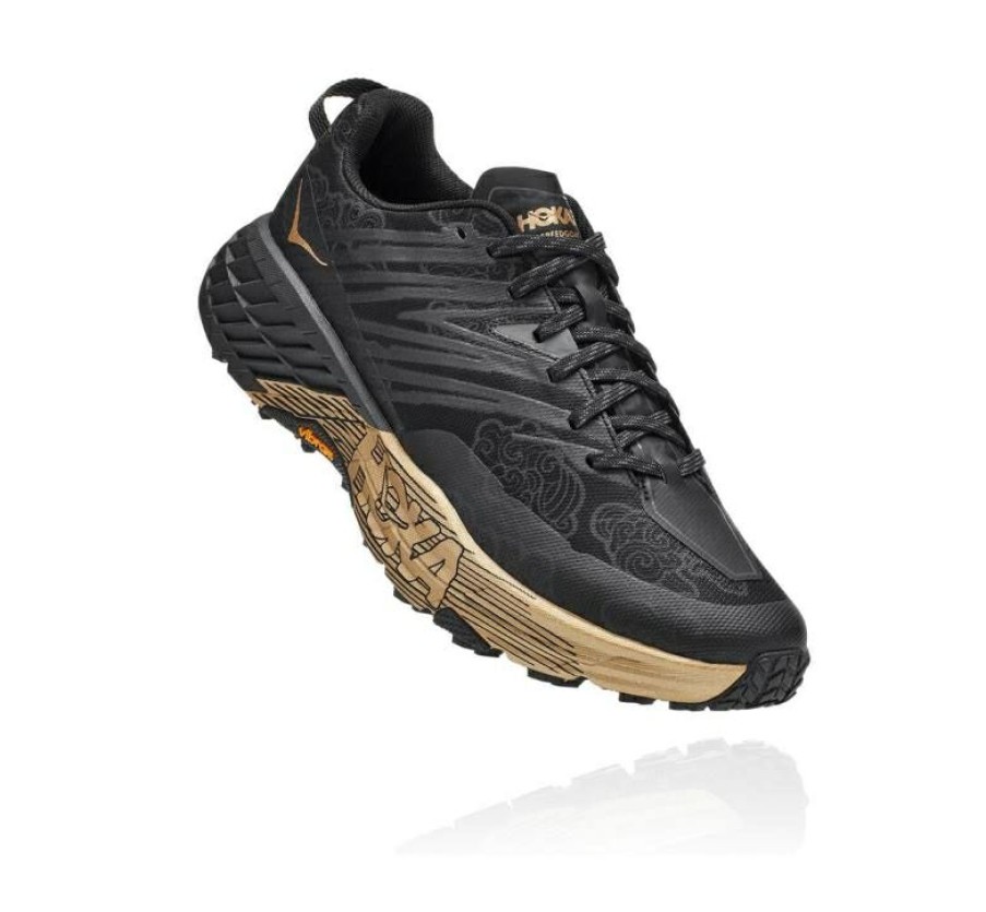 Running Shoes * | Hoka Shop All Gender Speedgoat 4 Cny Black / Gold