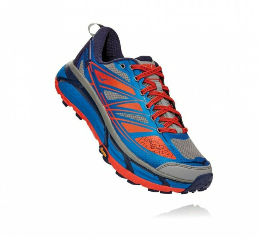 Running Shoes * | Hoka Limited Edition Men'S Mafate Speed 2 Imperial Blue / Mandarin Red