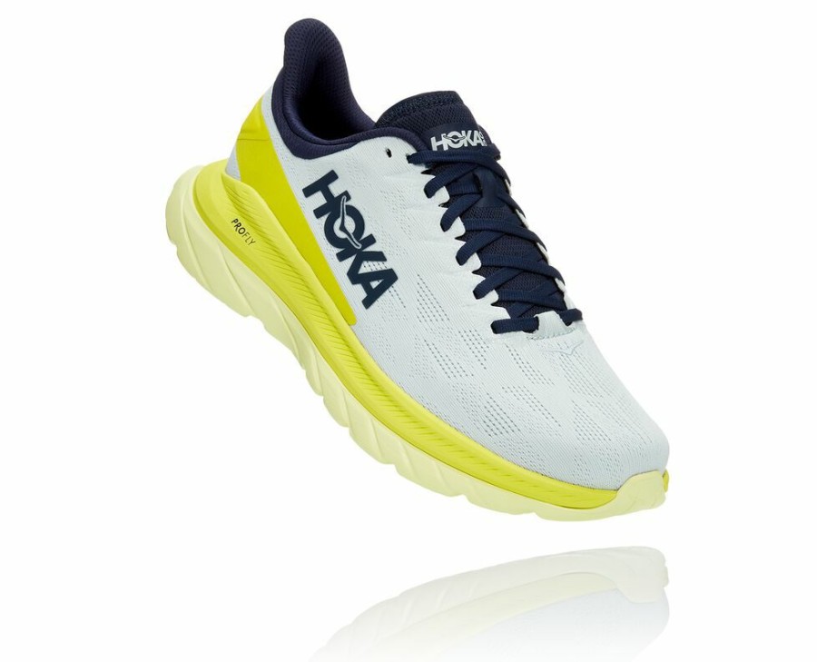 Men'S Shoes * | Shop Hoka Men'S Mach 4 Running Shoes Beige/Yellow My-1254291