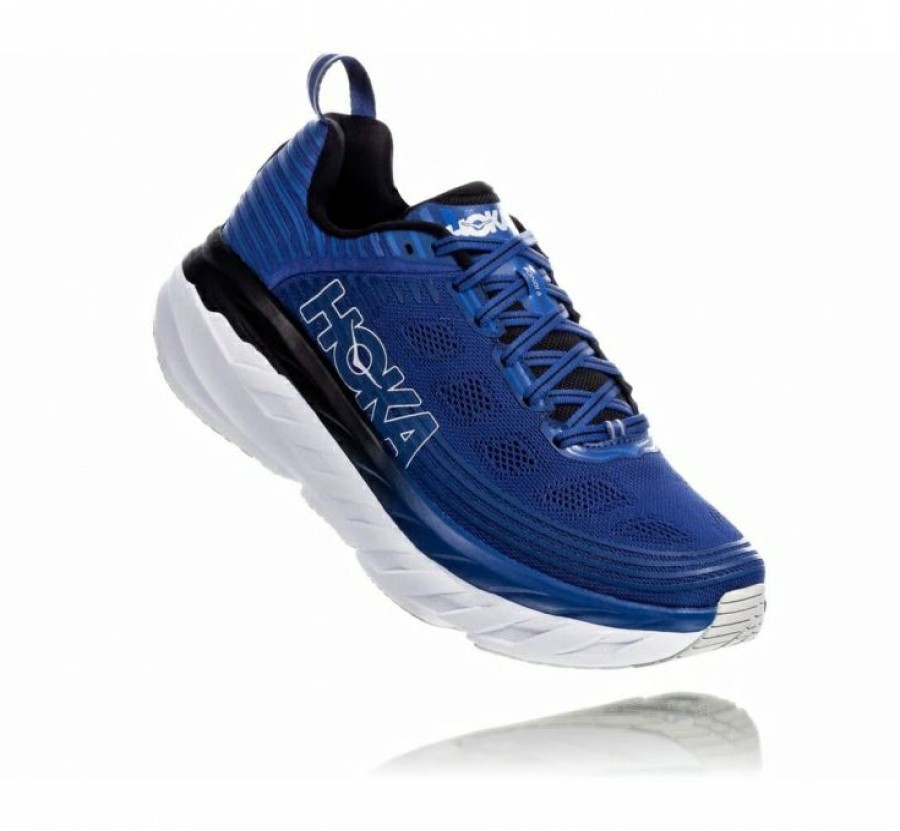 Running Shoes * | Hoka Online Men'S Bondi 6 Galaxy Blue / Anthracite