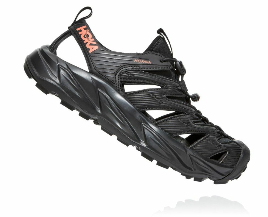 Women'S Shoes * | Online Hoka Women'S Hopara Hiking Shoes Black/Coral My-2508112