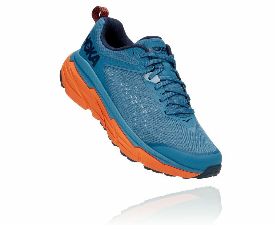 Men'S Shoes * | Limited Edition Hoka Men'S Challenger Atr 6 Trail Running Shoes Peacock/Orange My-7454390