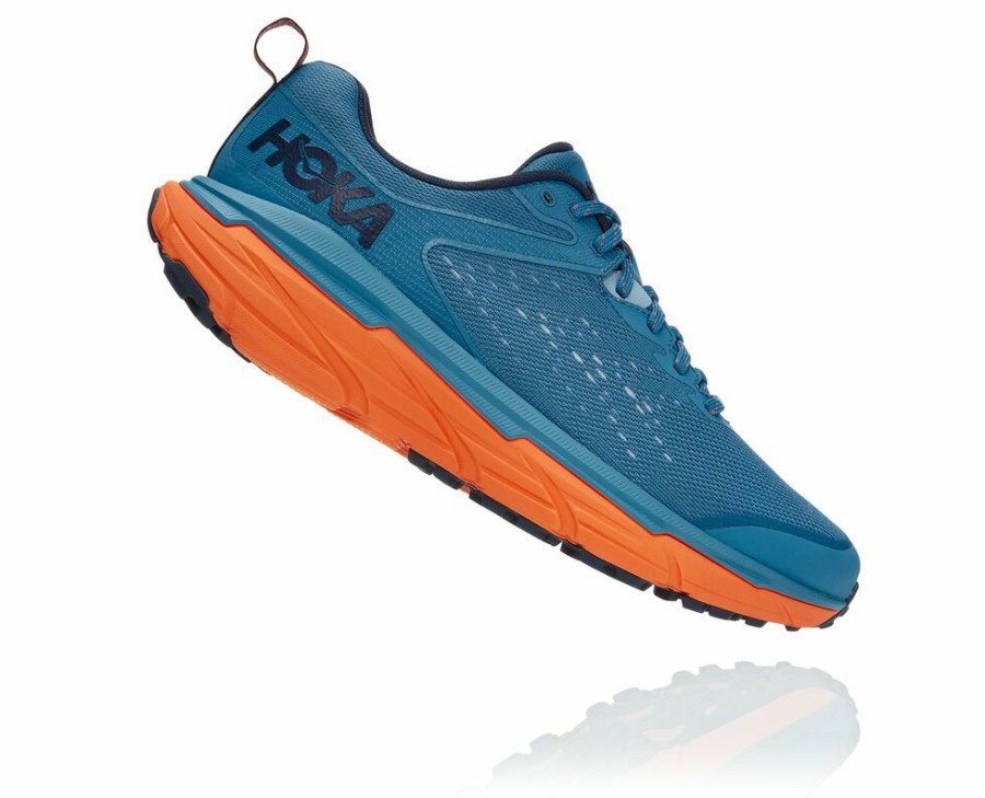 Men'S Shoes * | Limited Edition Hoka Men'S Challenger Atr 6 Trail Running Shoes Peacock/Orange My-7454390