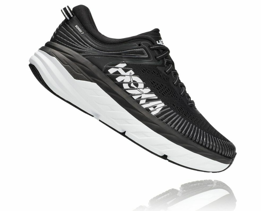 Women'S Shoes * | Shop Hoka Women'S Bondi 7 Wides Black/White My-2120851