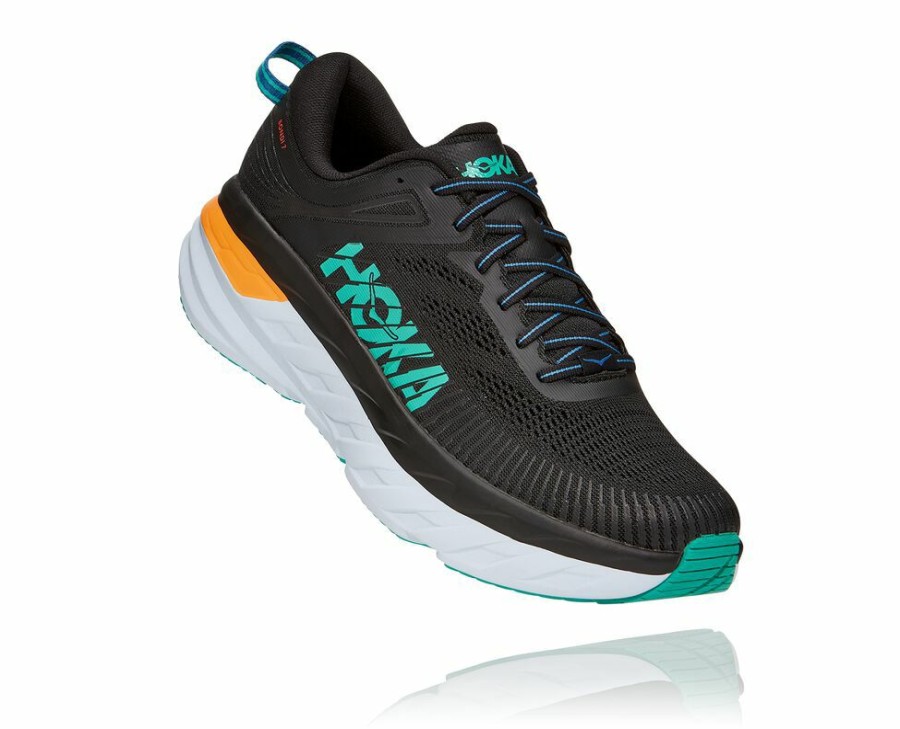 Men'S Shoes * | Online Hoka Men'S Bondi 7 Walking Shoes Black My-7608542