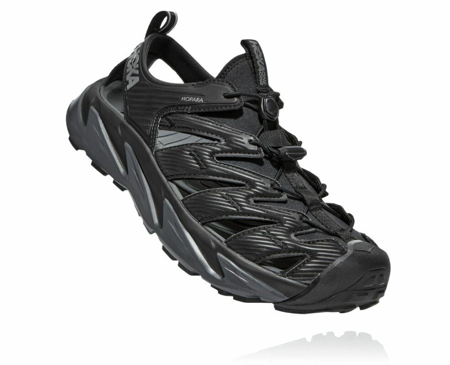 Men'S Shoes * | Shop Hoka Men'S Hopara Recovery Sandals Black/Dark Grey My-6035819