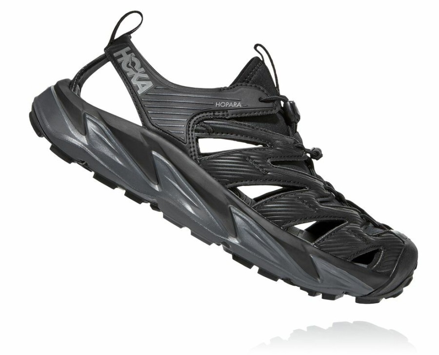 Men'S Shoes * | Shop Hoka Men'S Hopara Recovery Sandals Black/Dark Grey My-6035819