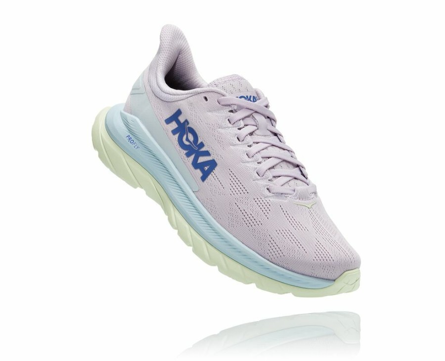 Women'S Shoes * | Limited Edition Hoka Women'S Mach 4 Sneakers Light Purple/Turquoise My-2120843