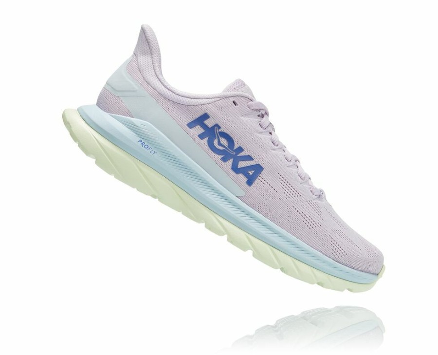 Women'S Shoes * | Limited Edition Hoka Women'S Mach 4 Sneakers Light Purple/Turquoise My-2120843