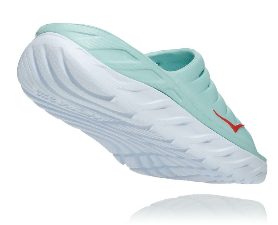 Recovery Shoes * | Hoka Shop Women'S Ora Recovery Slide 2 Eggshell Blue / White