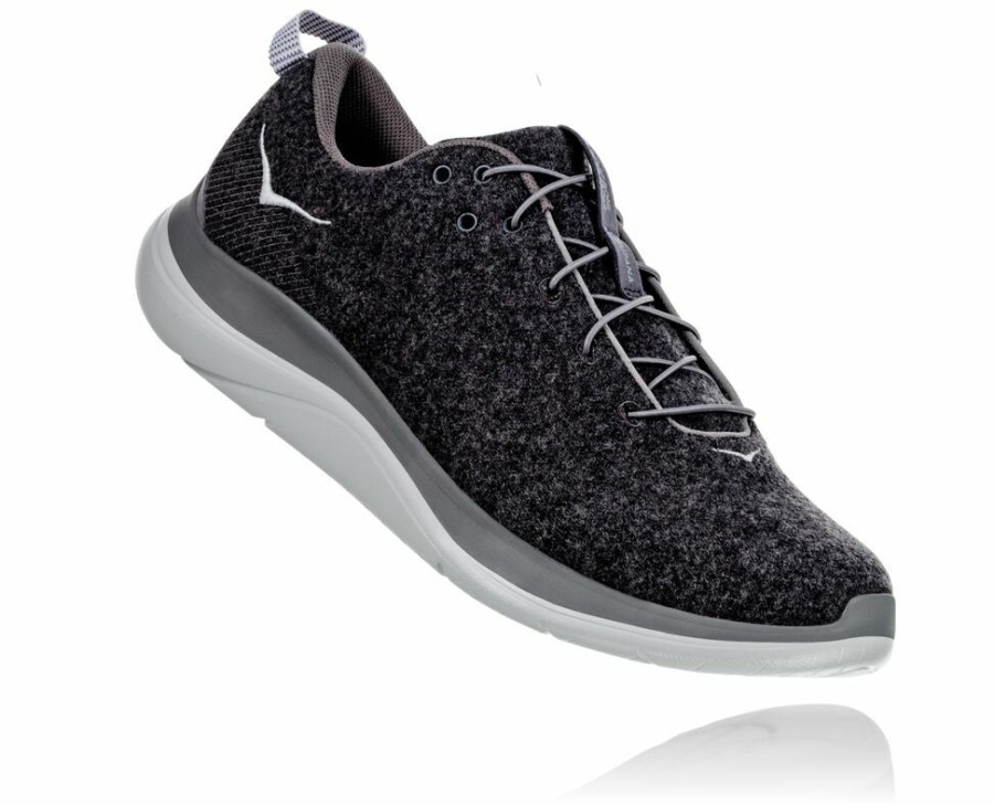 Women'S Shoes * | Online Hoka Women'S Hupana Flow Wool Gym Shoes Dark Grey My-2953870