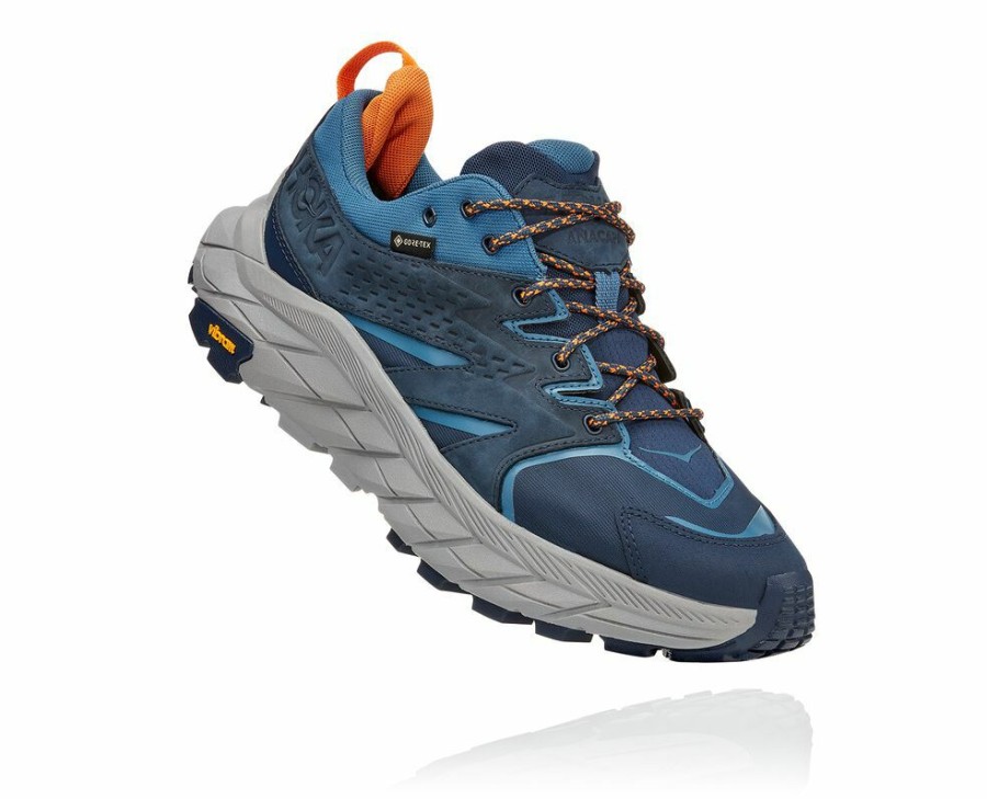 Men'S Shoes * | Limited Edition Hoka Men'S Anacapa Low Gore-Tex Trail Running Shoes Blue My-5403178