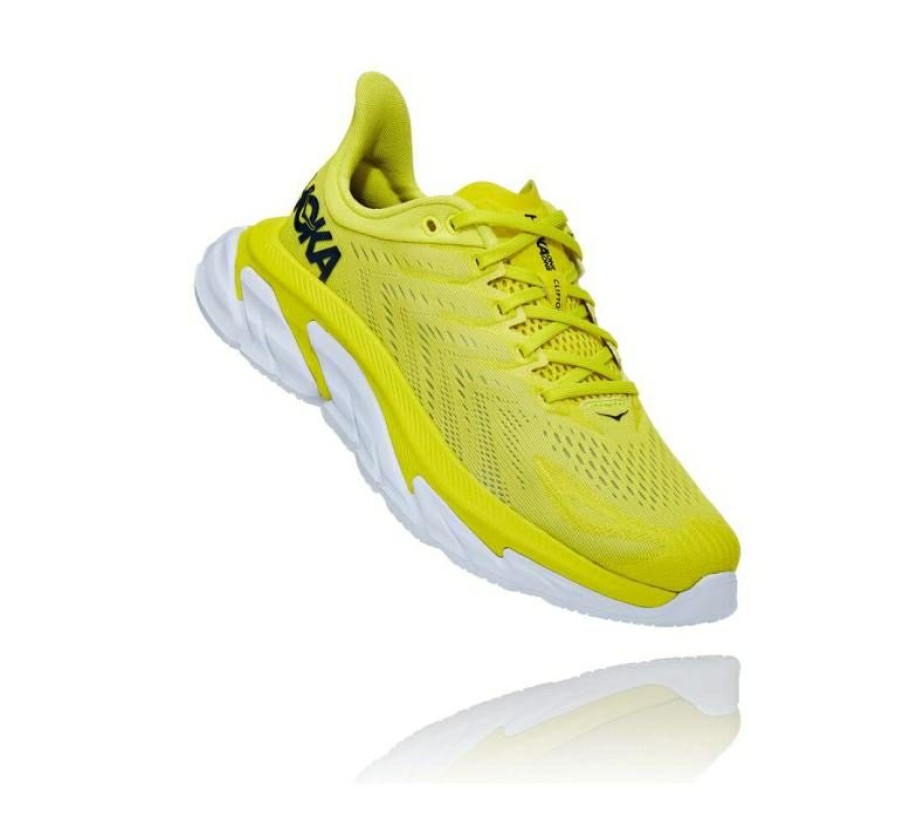 Running Shoes * | Hoka Shop Women'S Clifton Edge Citrus / White