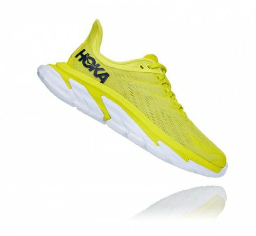 Running Shoes * | Hoka Shop Women'S Clifton Edge Citrus / White