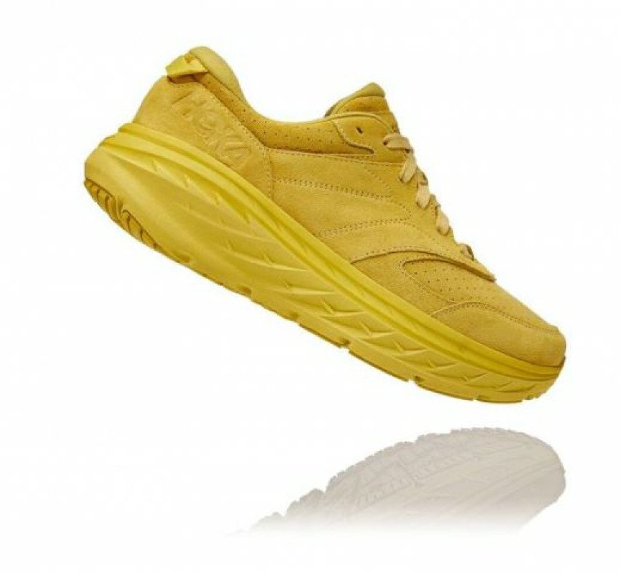 Running Shoes * | Hoka Limited Edition All Gender Bondi L Suede Celery / Lima Bean