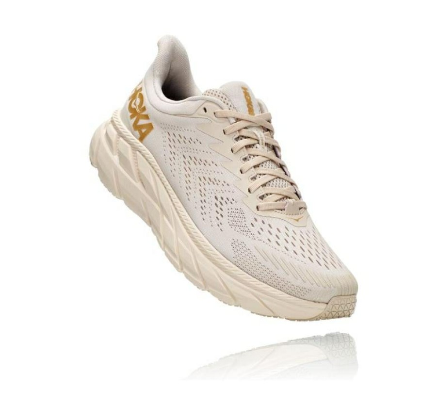 Running Shoes * | Hoka Sale Men'S Clifton 7 Almond Milk / Bronze