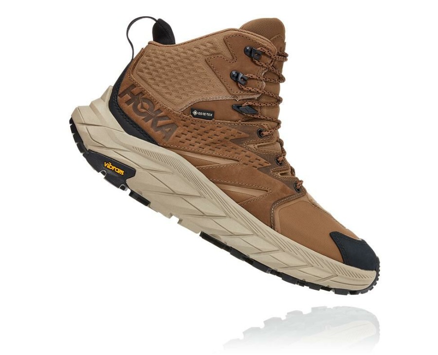 Hiking Shoes * | Sale Hoka One One Anacapa Mid Gore-Tex For Men Otter / Black