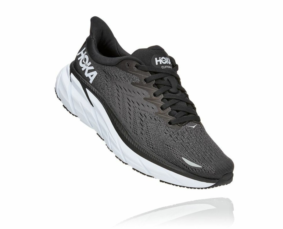 Women'S Shoes * | Online Hoka Women'S Clifton 8 Sneakers Black/White My-0731968