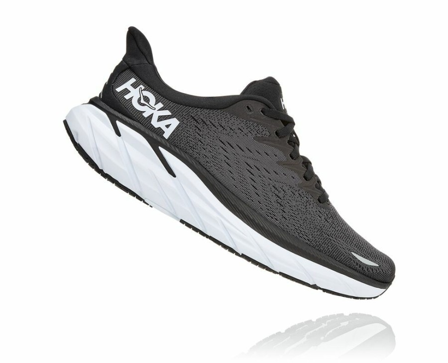 Women'S Shoes * | Online Hoka Women'S Clifton 8 Sneakers Black/White My-0731968