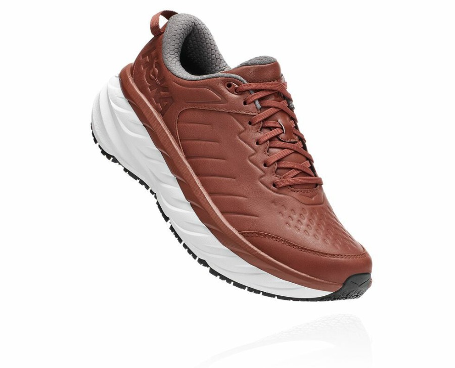 Men'S Shoes * | Shop Hoka Men'S Bondi Sr Running Shoes Brown/White My-6072135