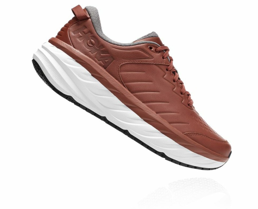 Men'S Shoes * | Shop Hoka Men'S Bondi Sr Running Shoes Brown/White My-6072135