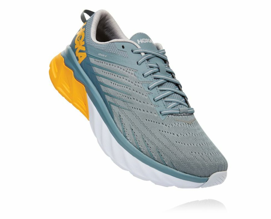 Men'S Shoes * | Limited Edition Hoka Men'S Arahi 4 Running Shoes Grey Blue My-5703462