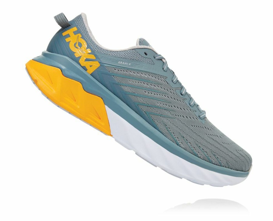 Men'S Shoes * | Limited Edition Hoka Men'S Arahi 4 Running Shoes Grey Blue My-5703462