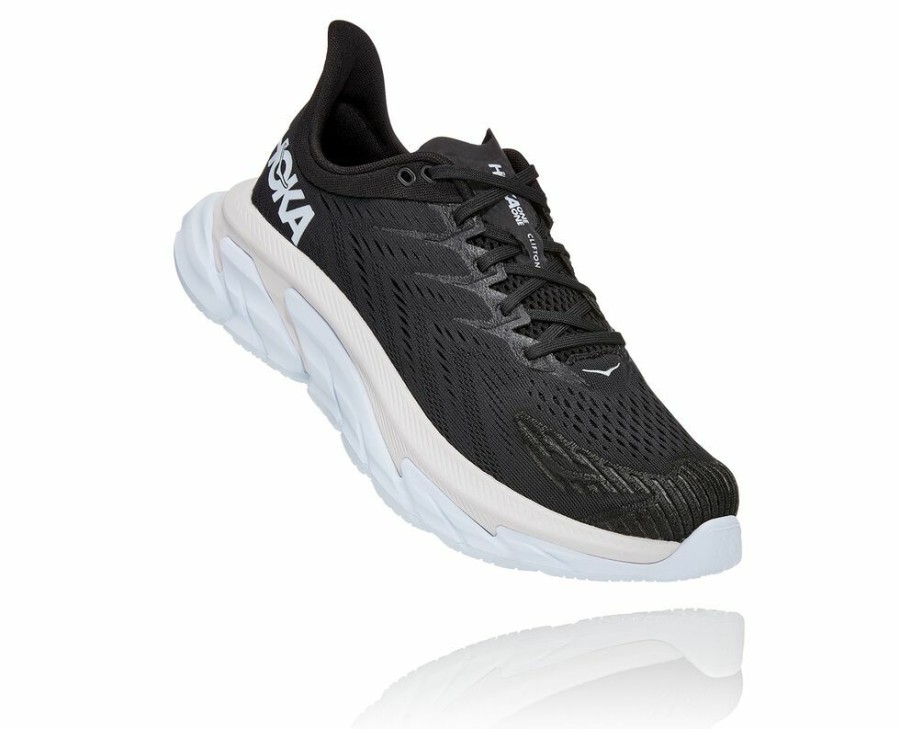 Men'S Shoes * | Online Hoka Men'S Clifton Edge Running Shoes Black/White My-2503781