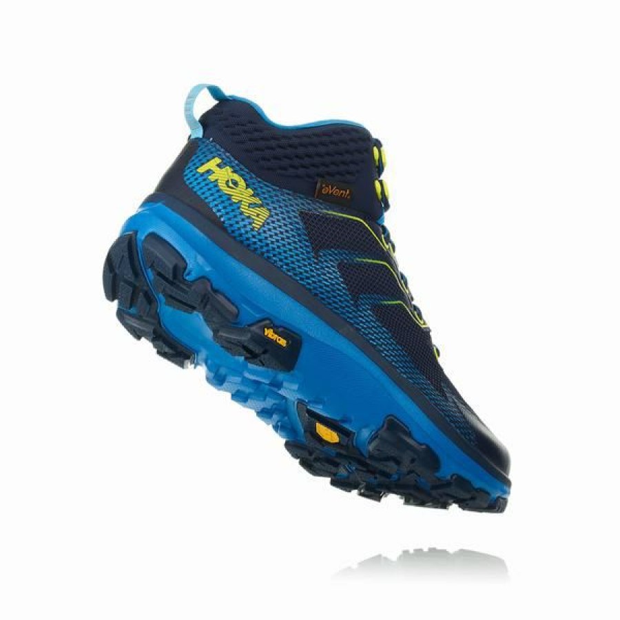 Hiking Shoes * | Shop Hoka One One Sky Toa Hiking Boots Mens Black / Blue