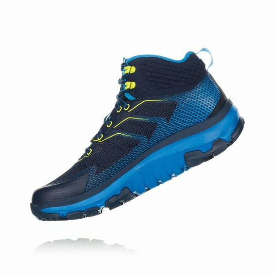 Hiking Shoes * | Shop Hoka One One Sky Toa Hiking Boots Mens Black / Blue