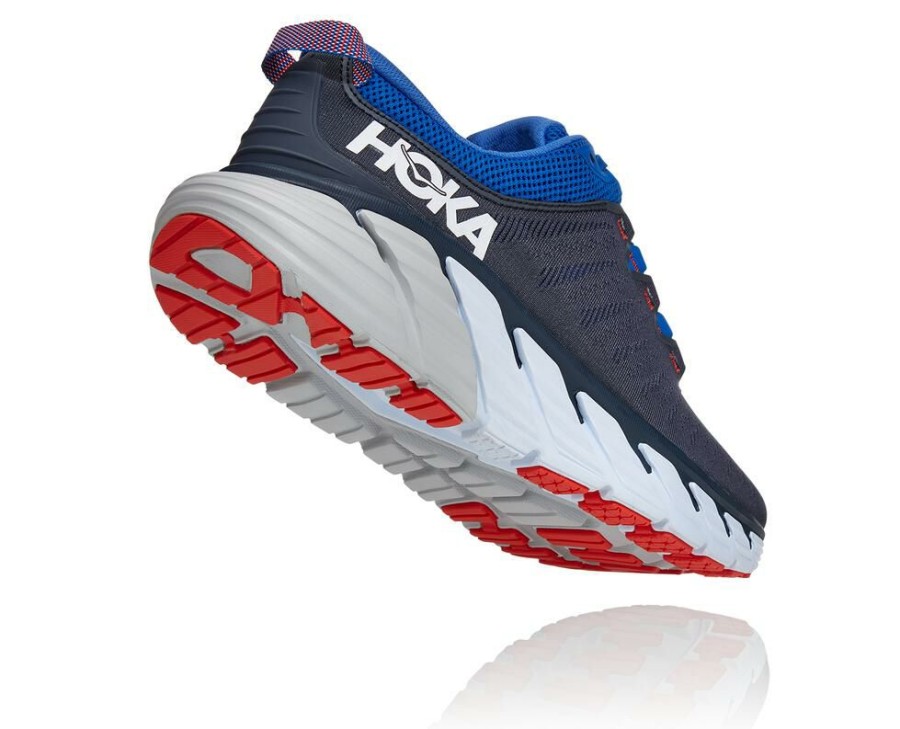 Running Shoes * | Hoka Online Gaviota 3 Road Running Shoe Black Iris / Turkish Sea