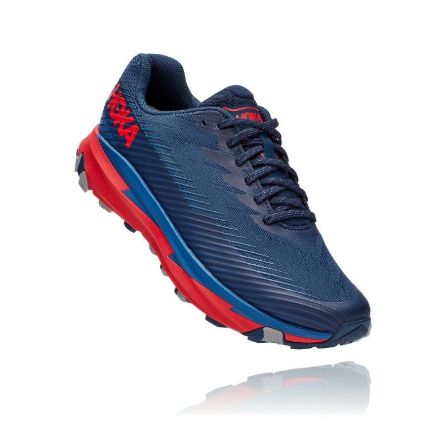 Running Shoes * | Limited Edition Hoka One One Torrent 2 (Moonlit Ocean/High Risk Red) Men'S Trail Shoes