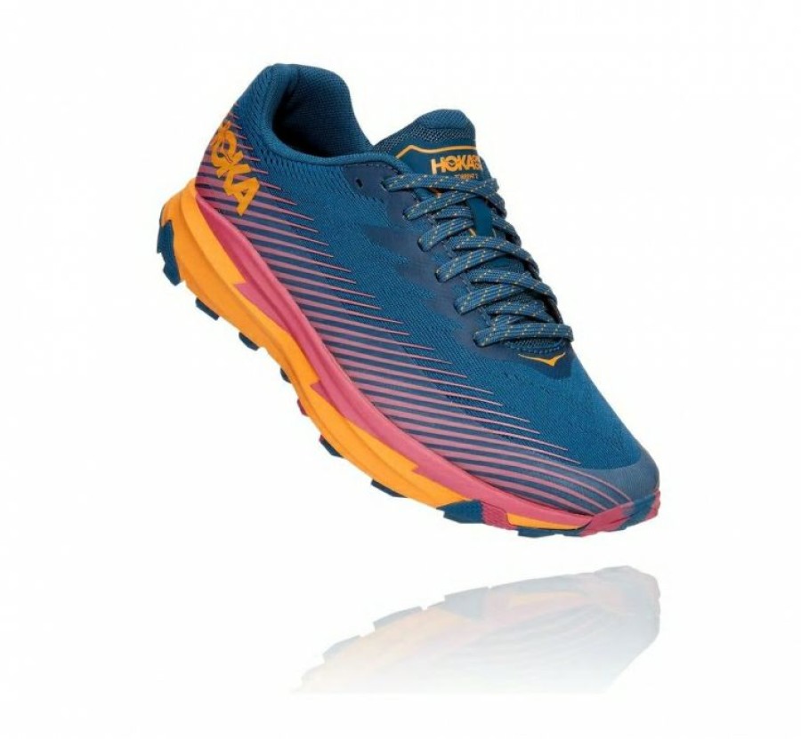 Running Shoes * | Hoka Shop Women'S Torrent 2 Moroccan Blue / Saffron