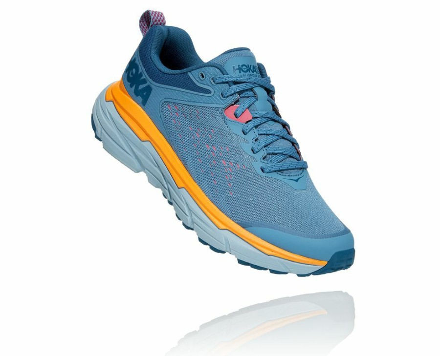 Women'S Shoes * | Shop Hoka Women'S Challenger Atr 6 Orthopedic Shoes Peacock/Yellow My-9405873