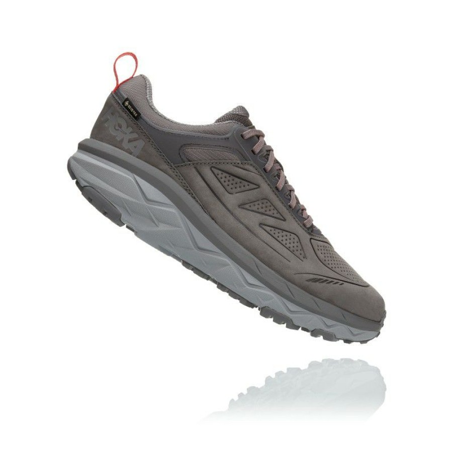 Running Shoes * | Limited Edition Hoka One One Low Gore-Tex Challenger Trail Shoe (Charcoal Gray / Fiesta) Man