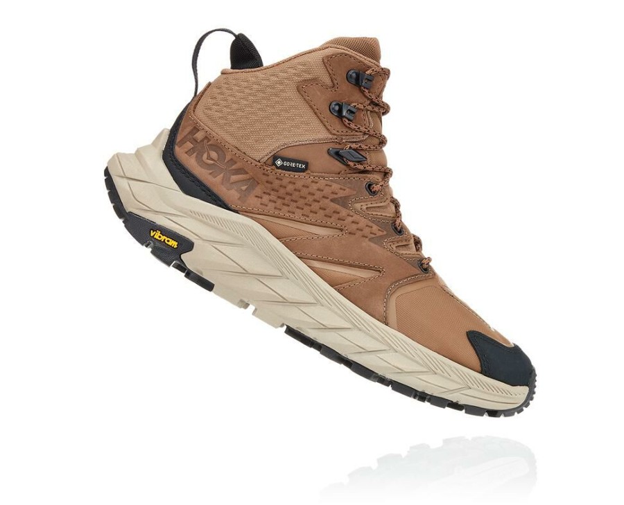 Hiking Shoes * | Online Hoka One One Anacapa Mid Gore-Tex For Men Otter / Black