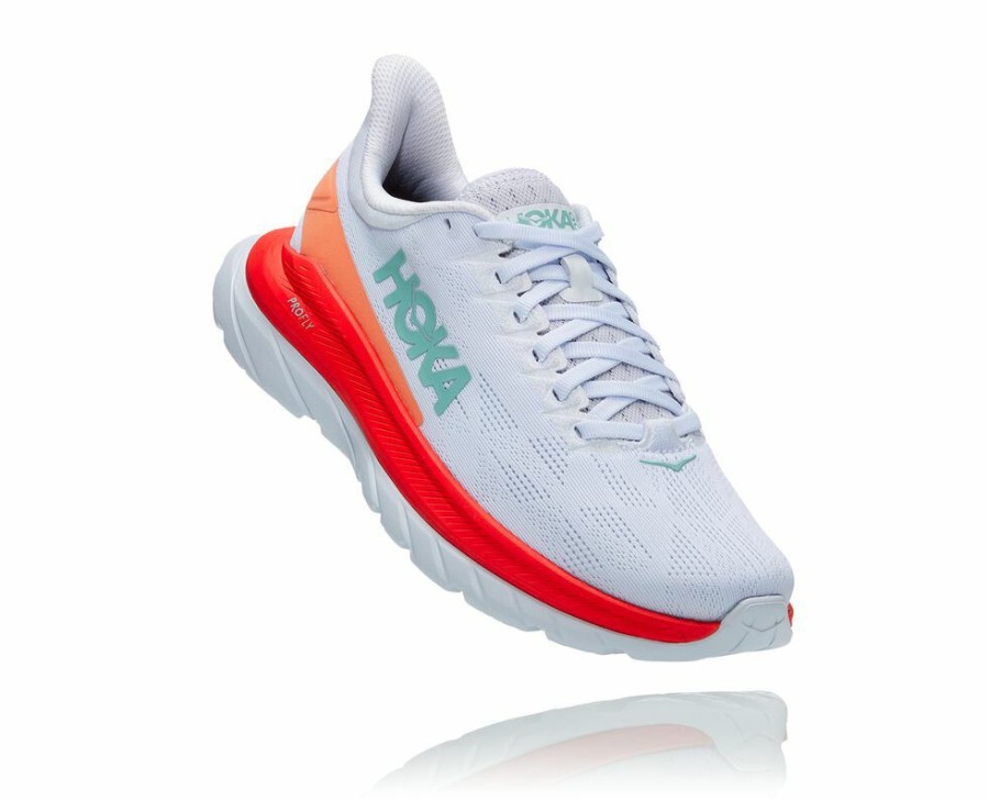 Women'S Shoes * | Sale Hoka Women'S Mach 4 Sneakers White/Red My-6391294