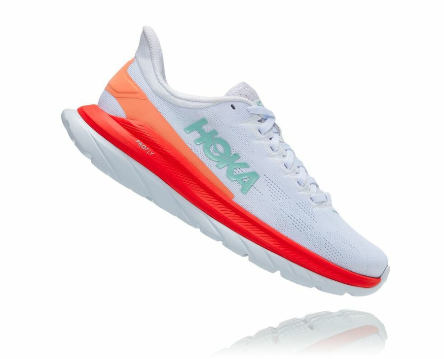 Women'S Shoes * | Sale Hoka Women'S Mach 4 Sneakers White/Red My-6391294