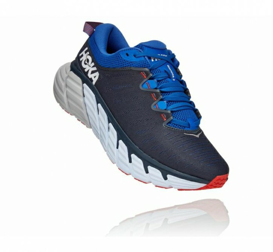 Running Shoes * | Hoka Shop Men'S Gaviota 3 Black Iris / Turkish Sea