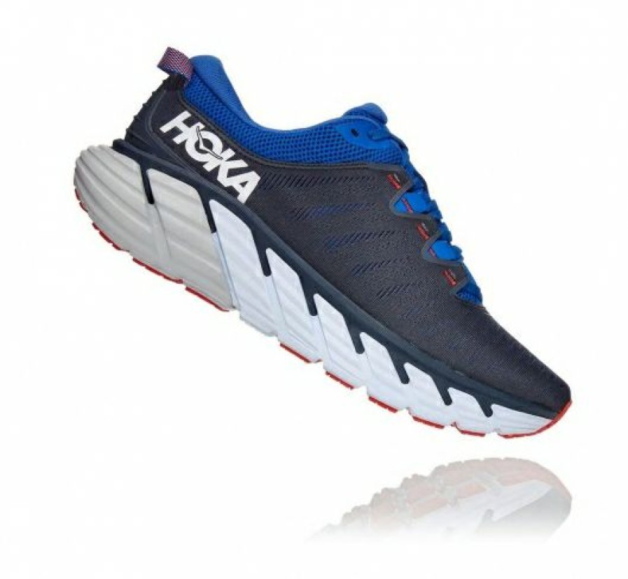 Running Shoes * | Hoka Shop Men'S Gaviota 3 Black Iris / Turkish Sea