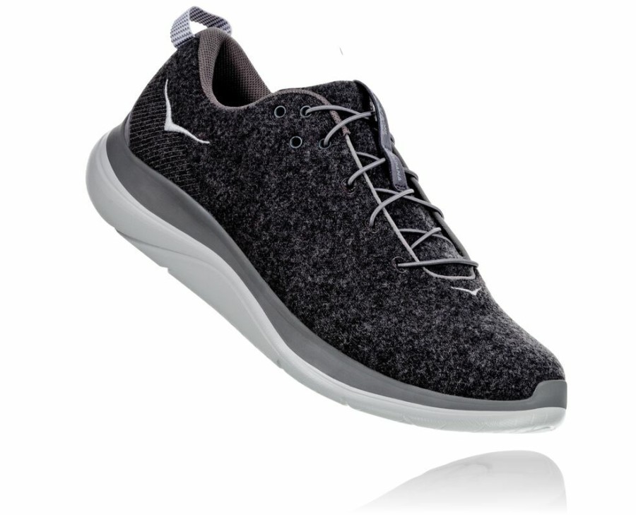 Women'S Shoes * | Limited Edition Hoka Women'S Hupana Flow Wool Running Shoes Dark Grey My-2541357