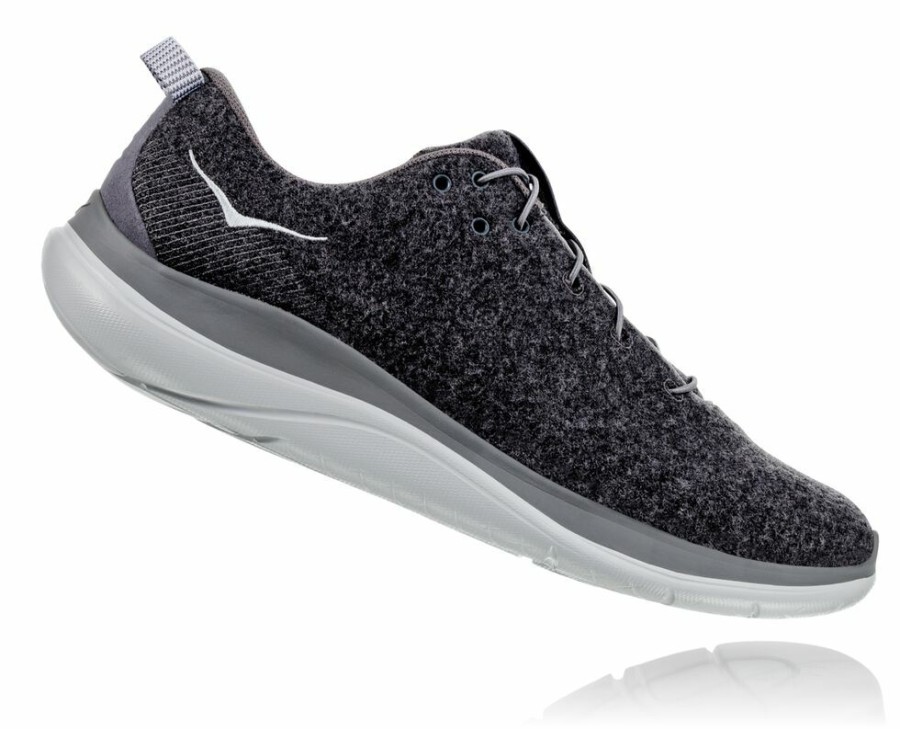 Women'S Shoes * | Limited Edition Hoka Women'S Hupana Flow Wool Running Shoes Dark Grey My-2541357