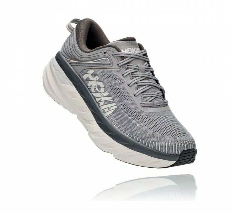 Running Shoes * | Hoka Limited Edition Men'S Bondi 7 Wild Dove / Dark Shadow